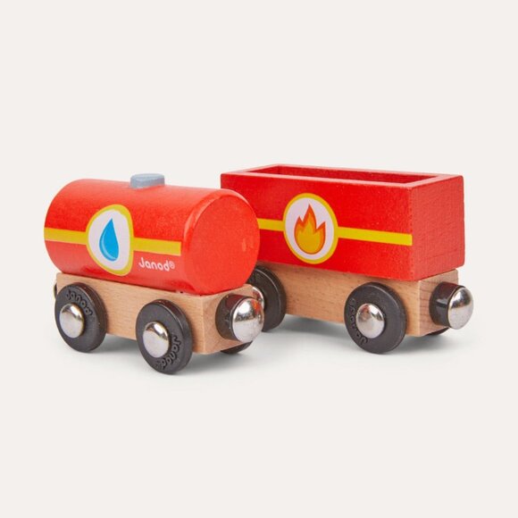 Janod  Firefighters  Wooden Train Connecting w/ Magnetic Connector Brand New - Picture 10 of 10